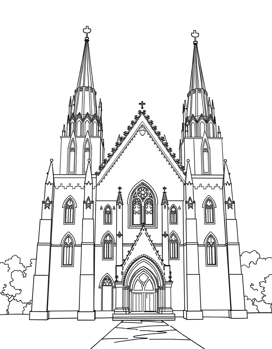 A medieval cathedral