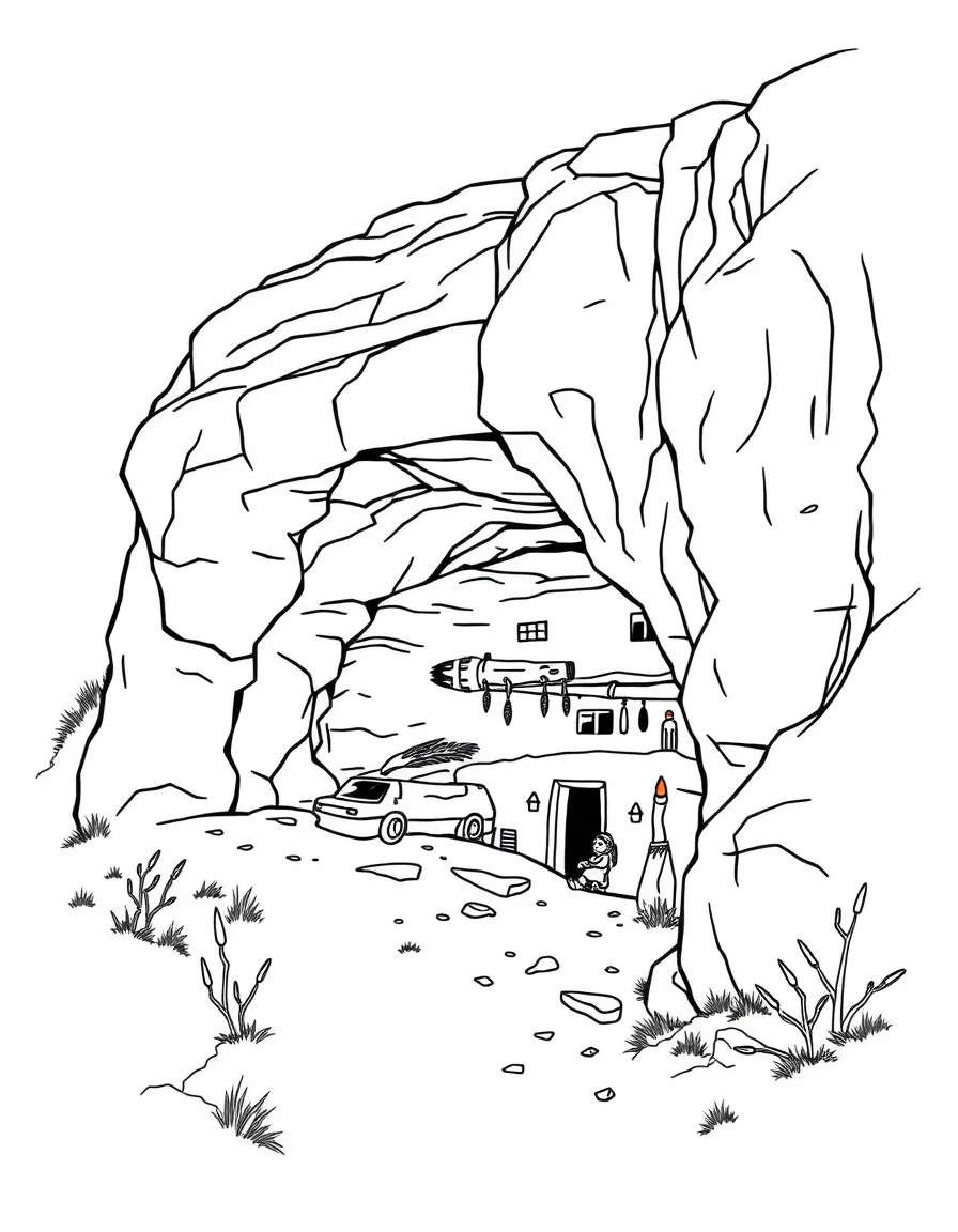 A Native American cliff dwelling