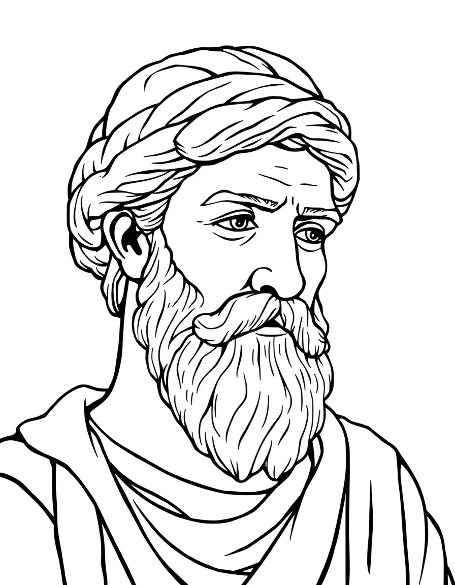 A Greek philosopher thinking