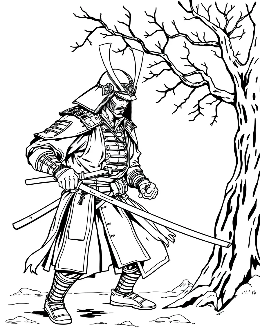 A samurai training