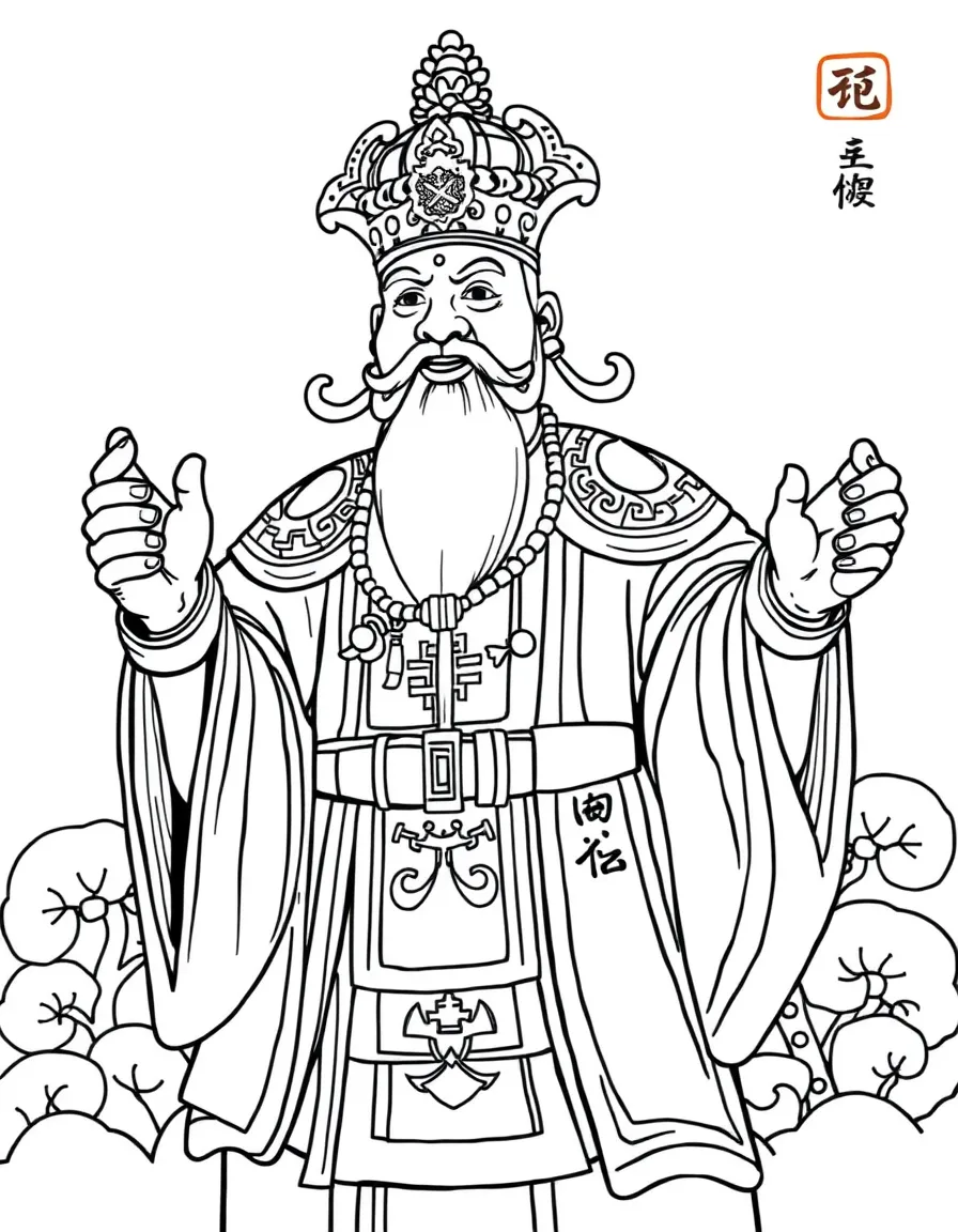 A Chinese emperor giving orders