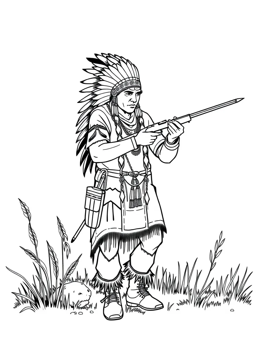 A Native American hunter