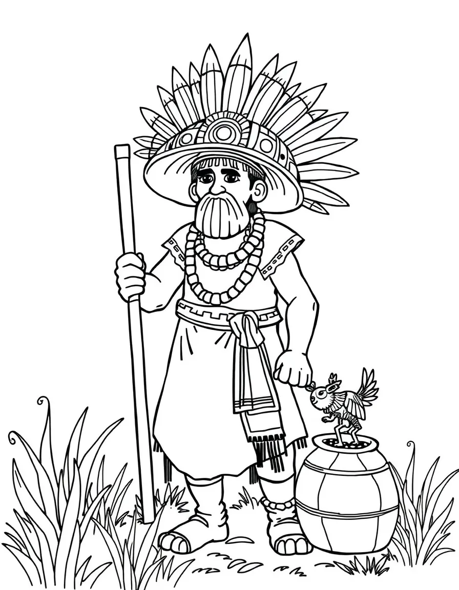 An Aztec farmer