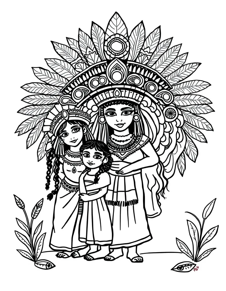 A Mayan family
