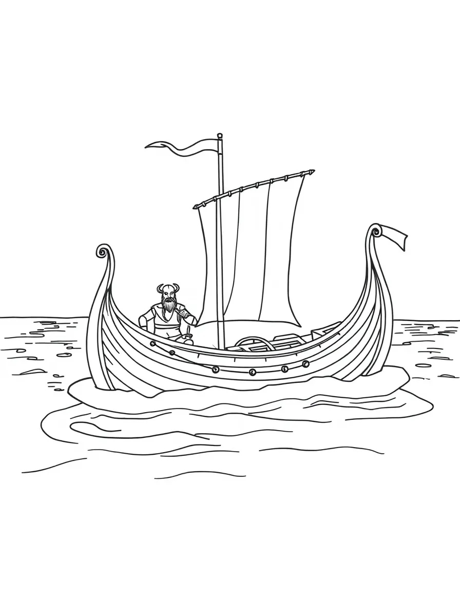 A Viking longboat