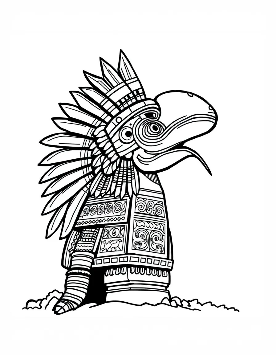 A Mayan canoe