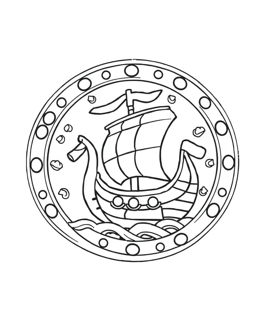 A Viking coin with a ship
