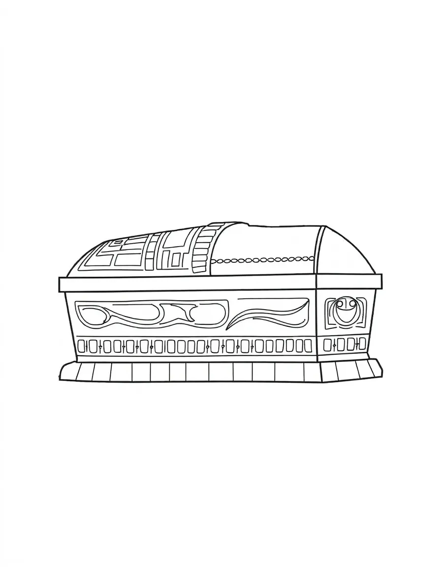 An Egyptian sarcophagus