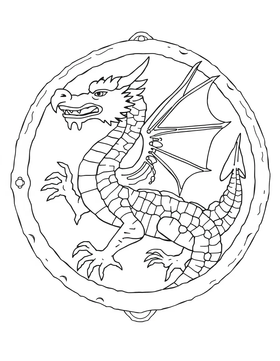 A Viking carving of a dragon
