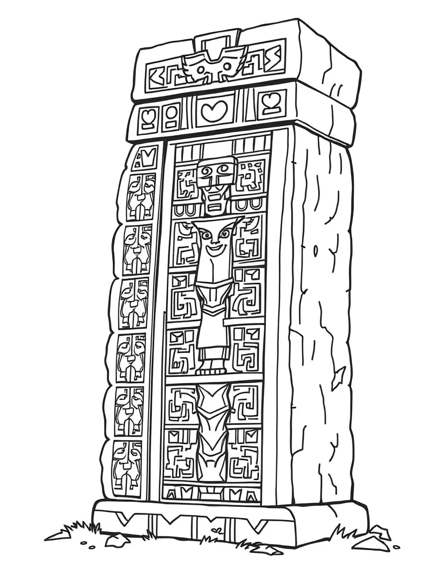 A Mayan stele