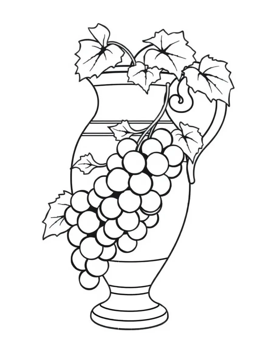 A Roman pottery with grapes