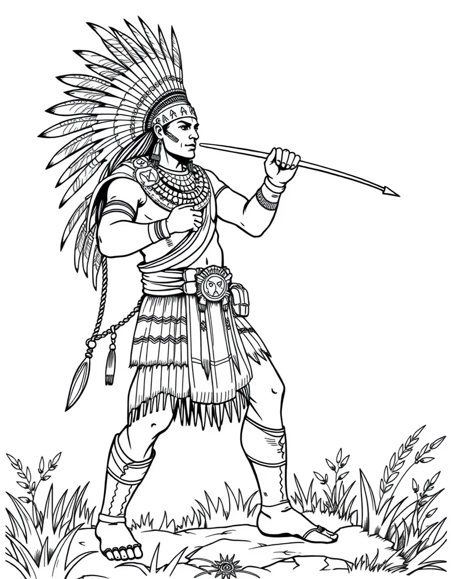 An Inca warrior with a sling