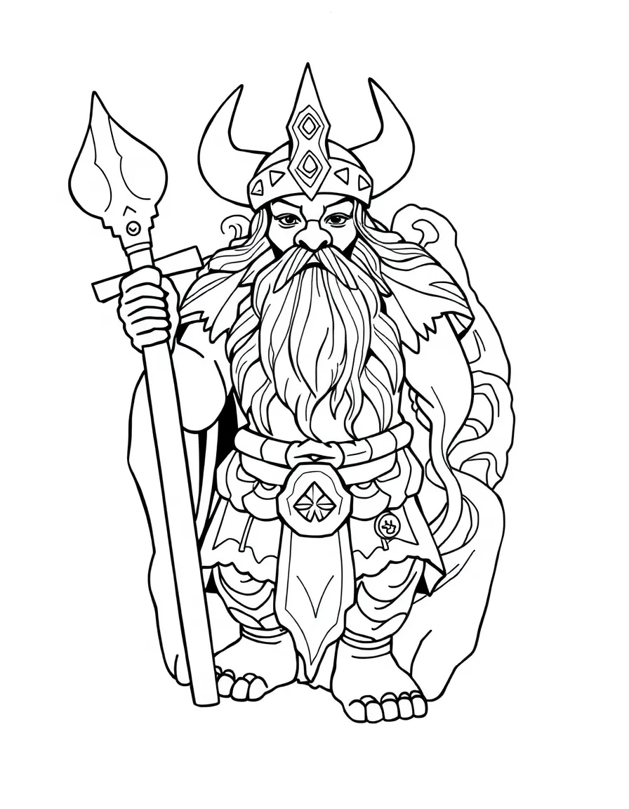 A Viking god carving