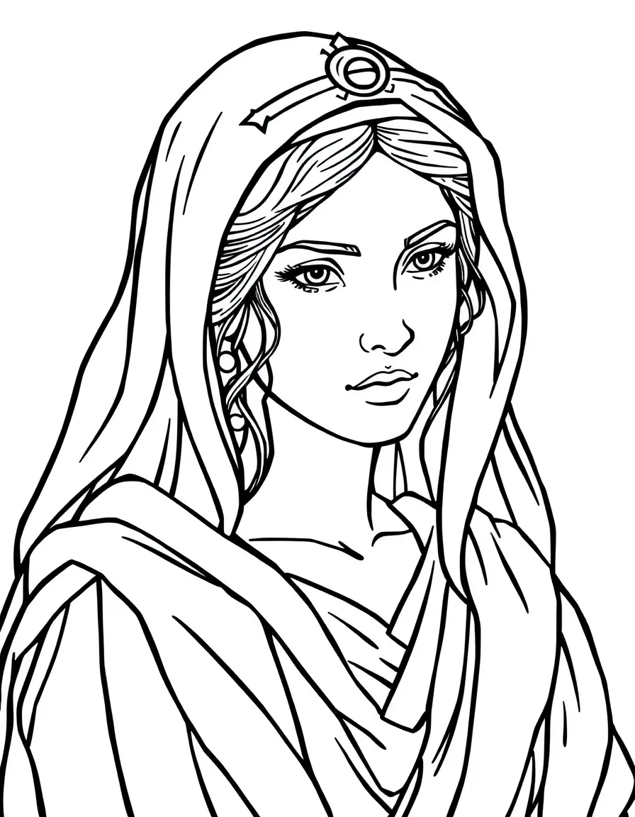 A Roman woman with a veil