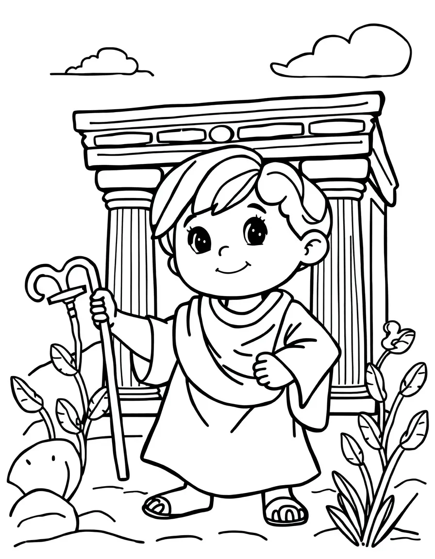 A Greek child learning