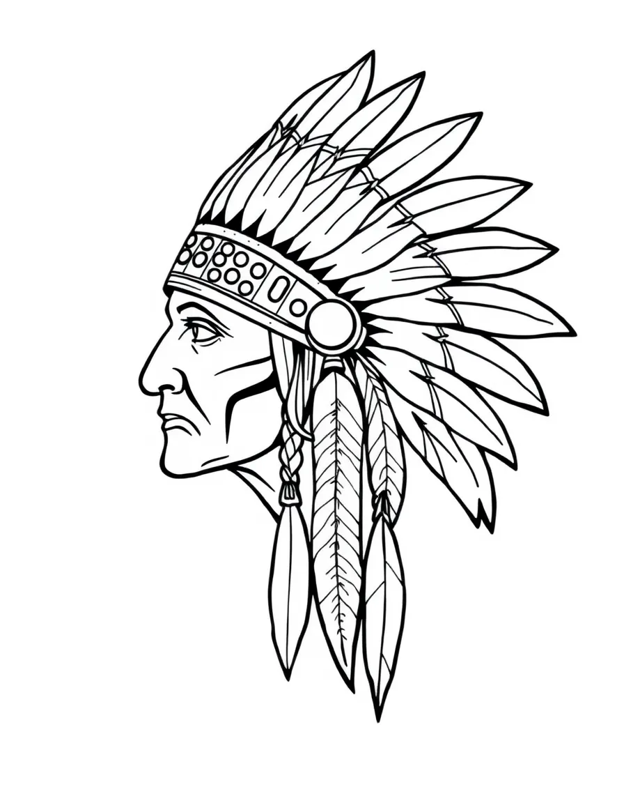 A Native American war bonnet