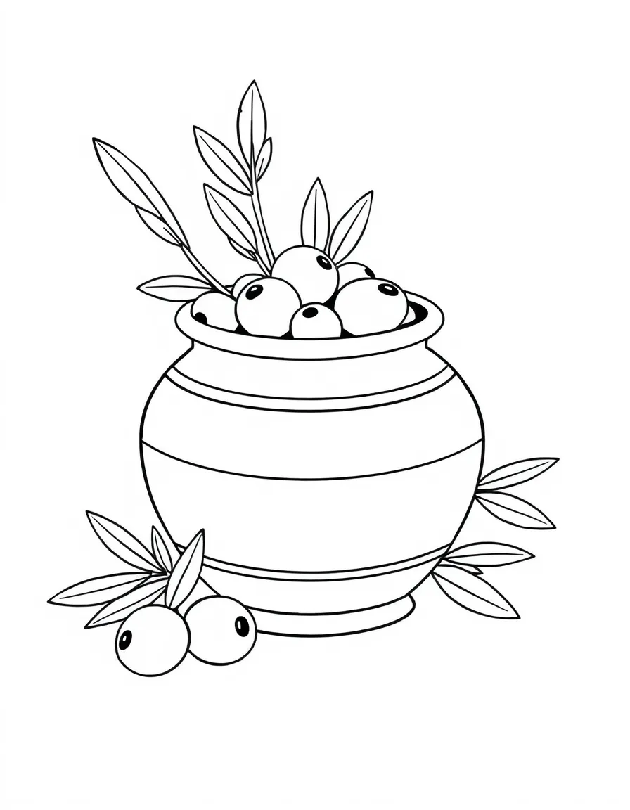 A Greek pot of olives