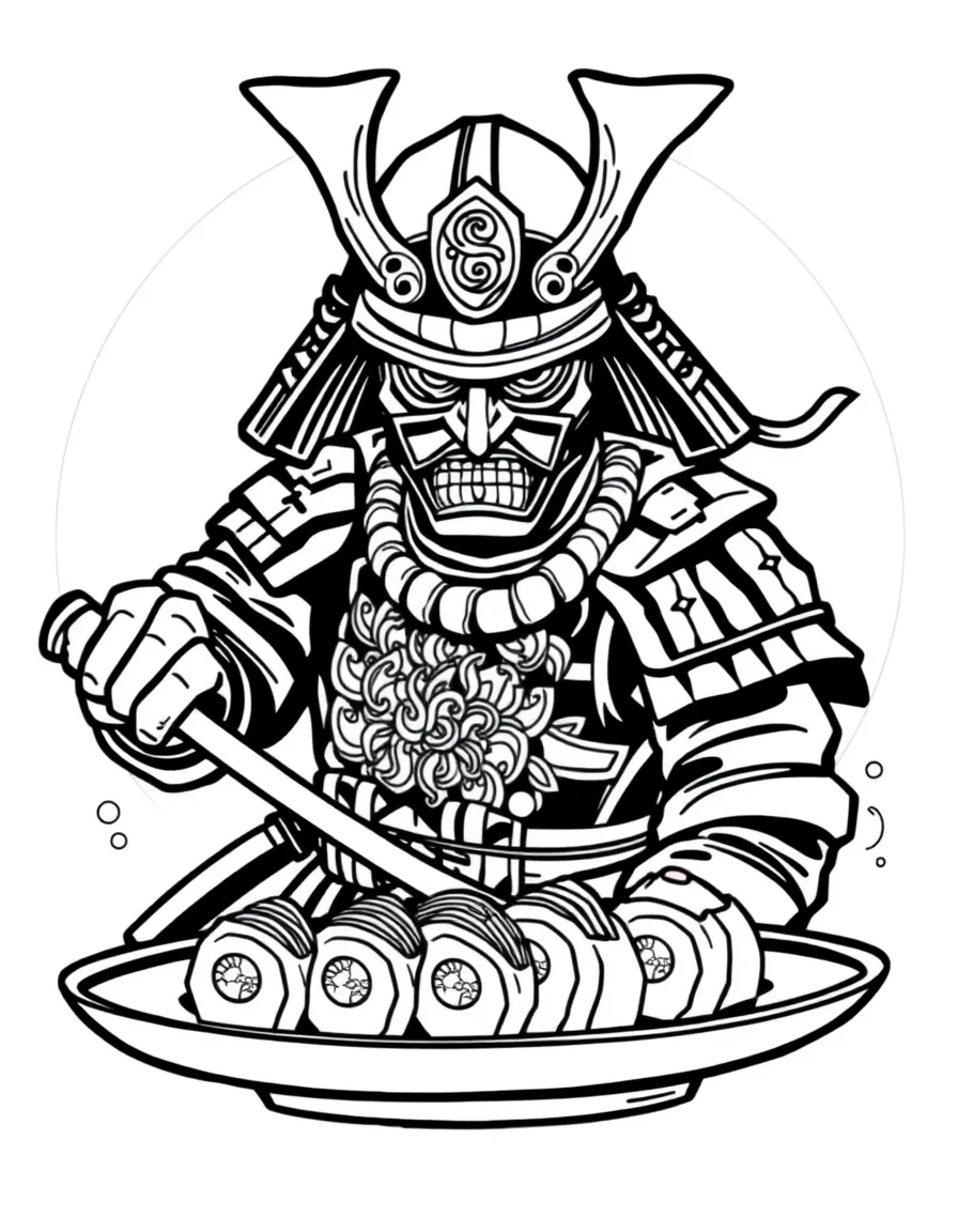 A samurai plate of sushi