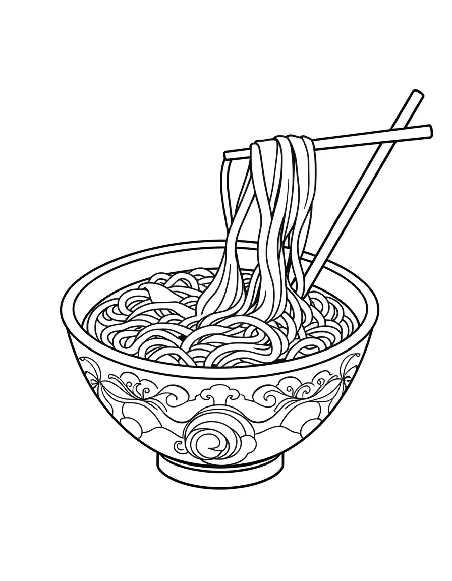A Chinese bowl of noodles