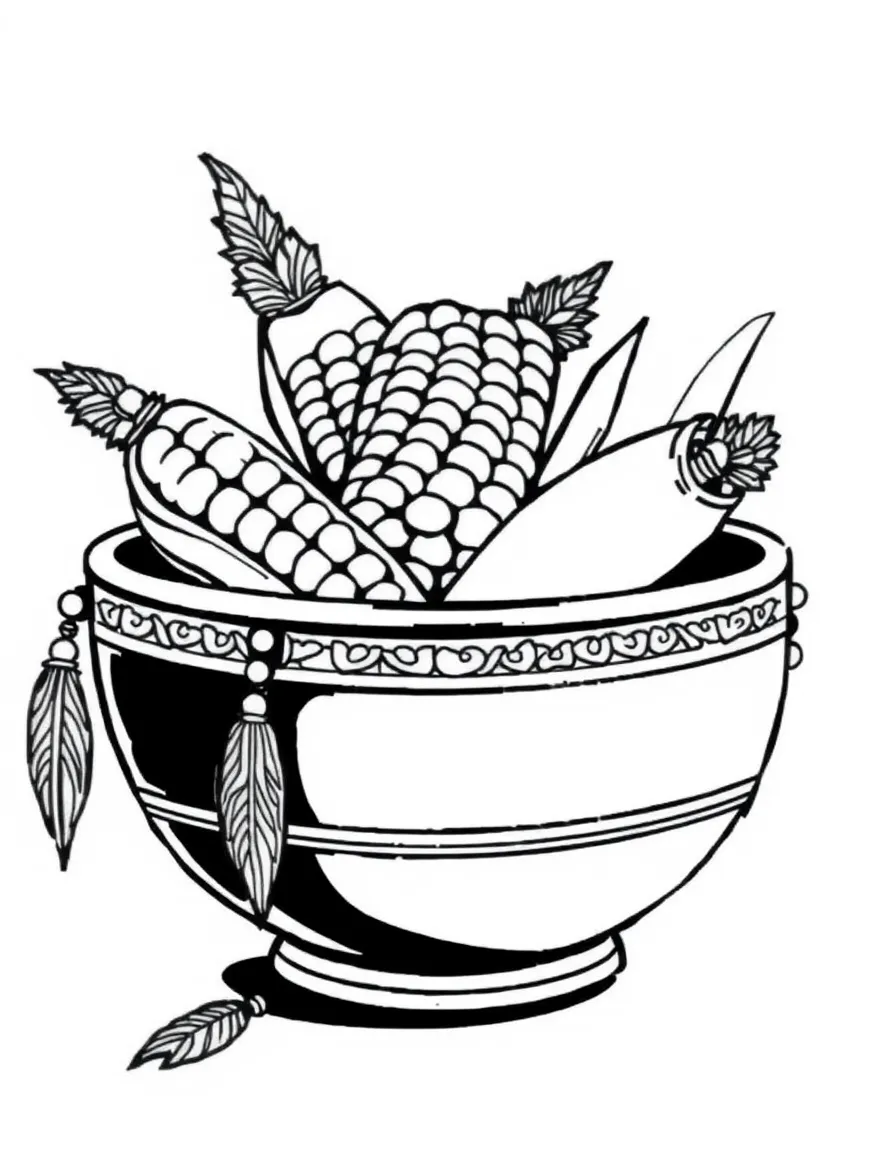 A Native American bowl of corn