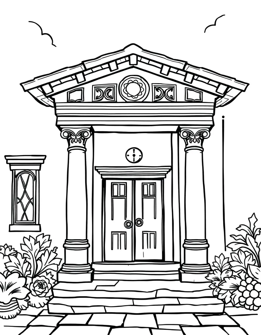 A Roman school with scrolls