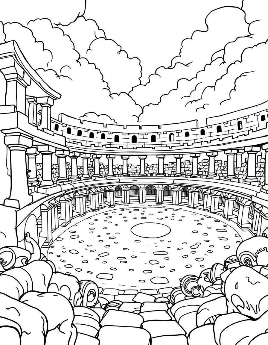 A Roman gladiator's arena