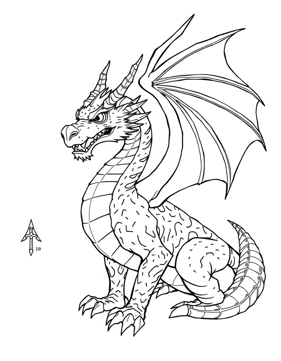 A medieval dragon