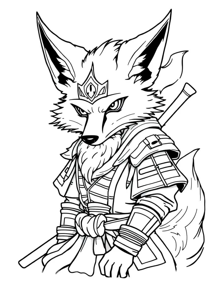 A samurai fox spirit