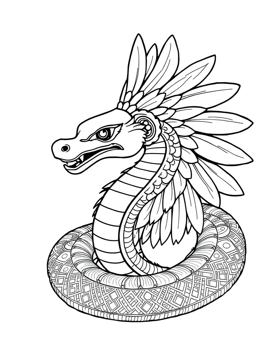 A Mayan feathered serpent