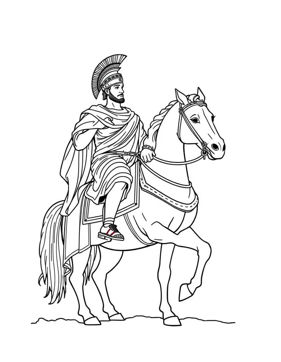 A Roman emperor on a horse