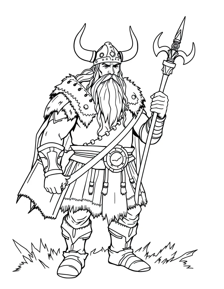 A Viking chief leading