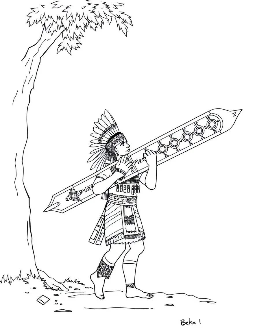 An Inca ruler being carried