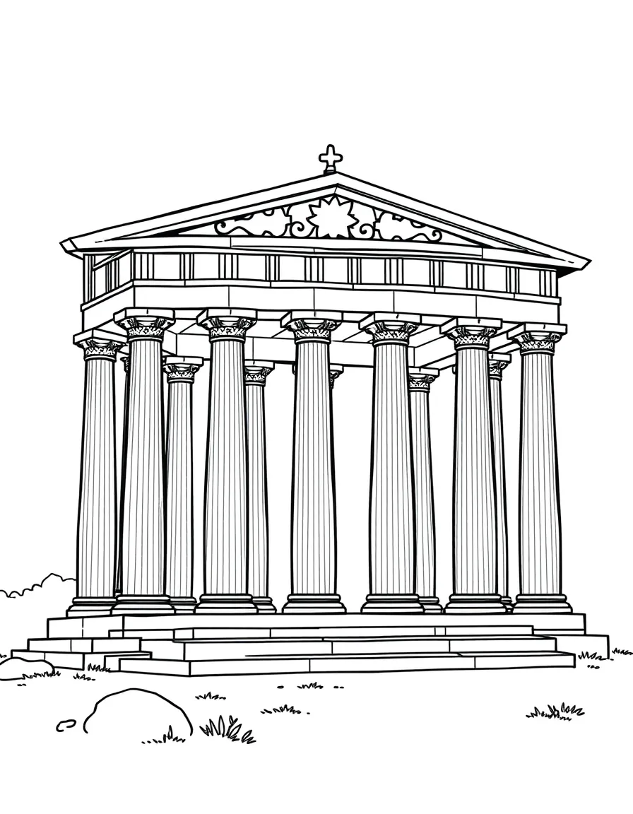 A Greek temple with columns