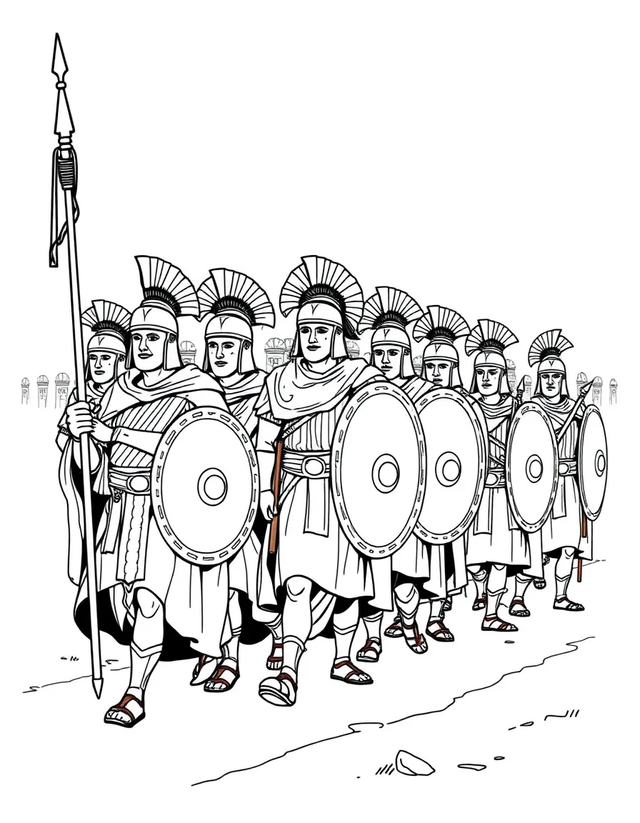 A Roman legion marching