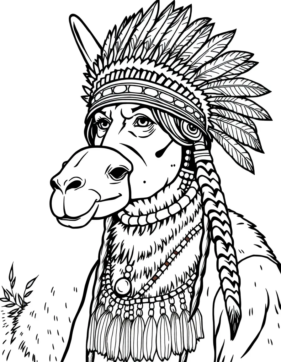 An Inca herder with llamas