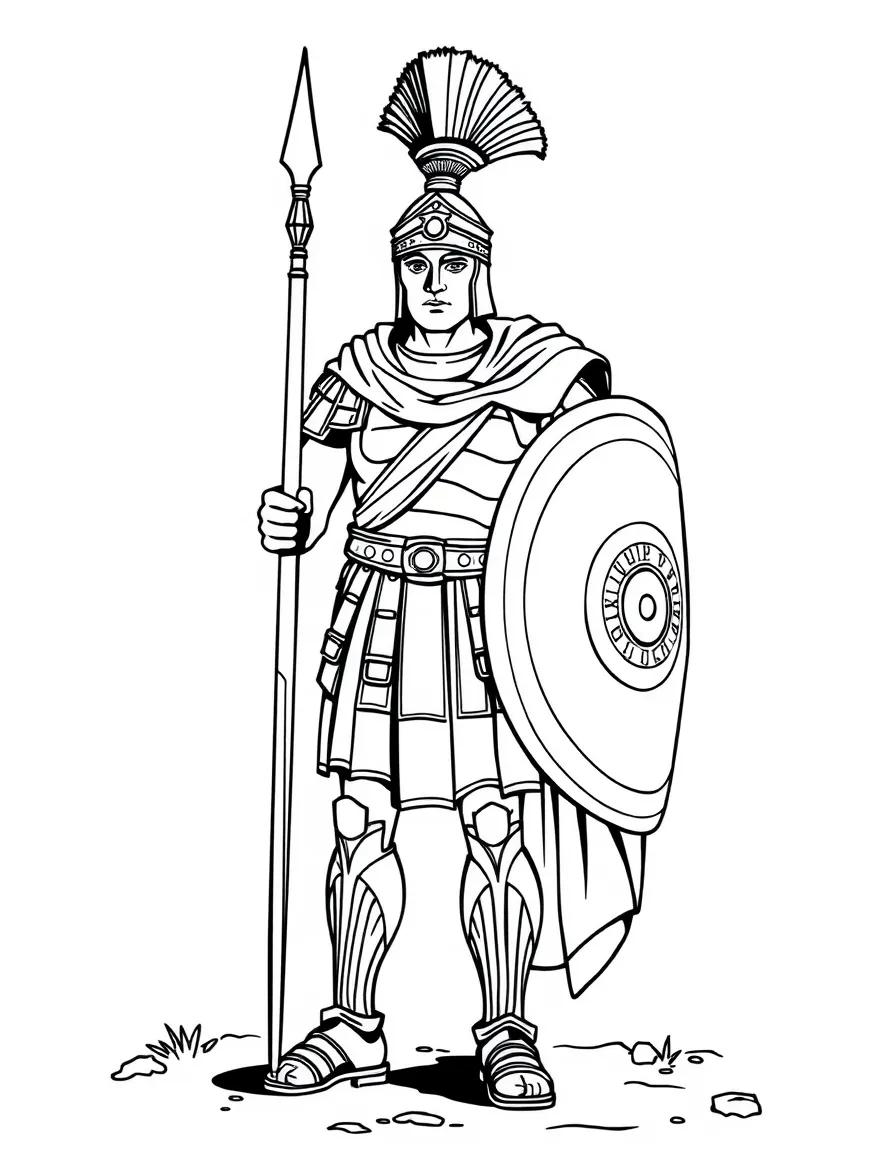 A Roman soldier standing guard
