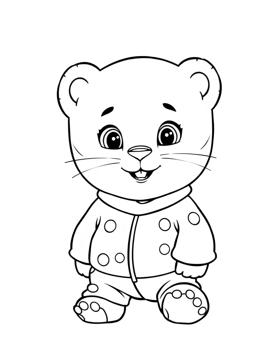 Daniel Tiger in his pajamas.