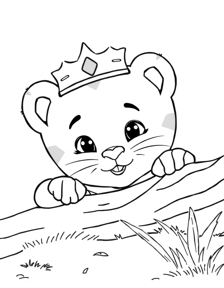 (Daniel Tiger TV show) Prince Wednesday playing hide-and-seek.