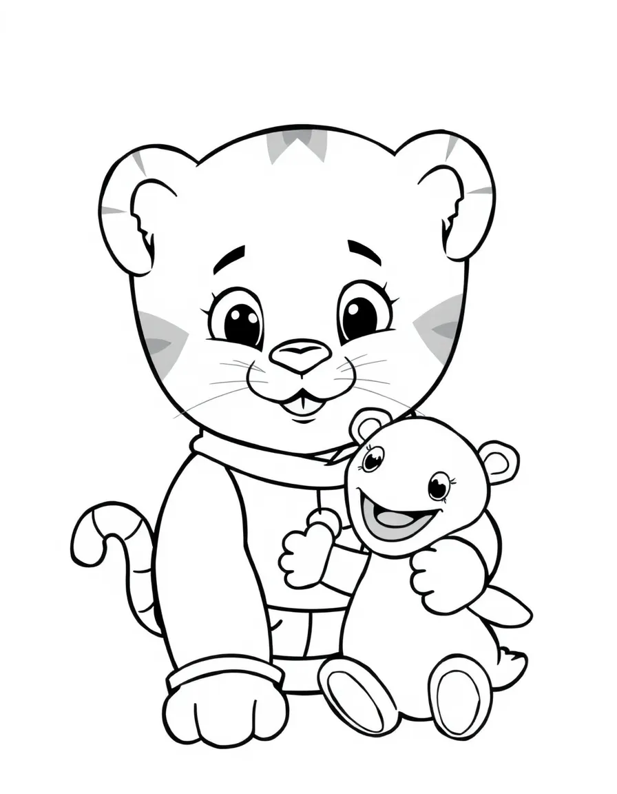 (Daniel Tiger TV show) Miss Elaina with her puppet.