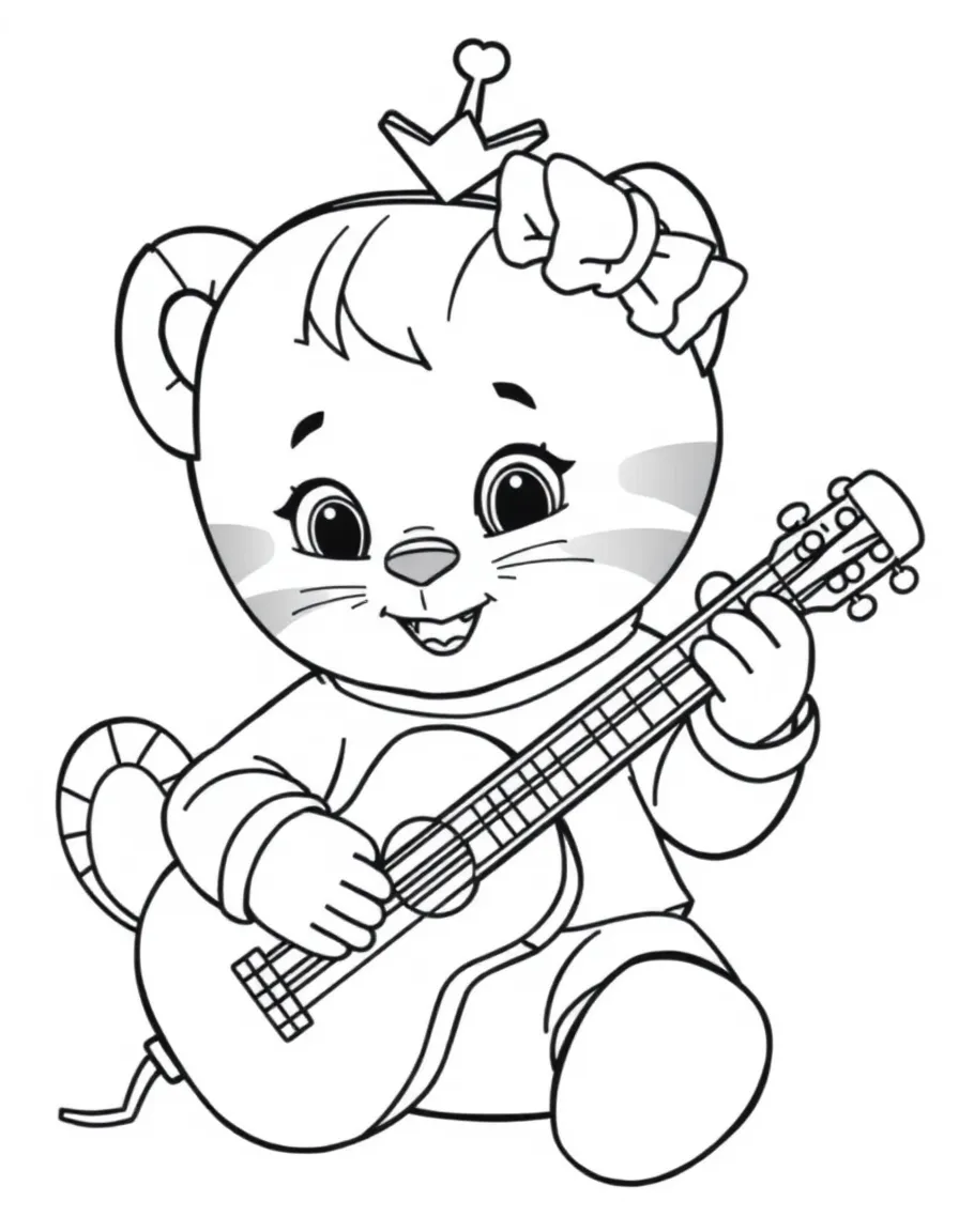 (Daniel Tiger TV show) Miss Elaina playing music.