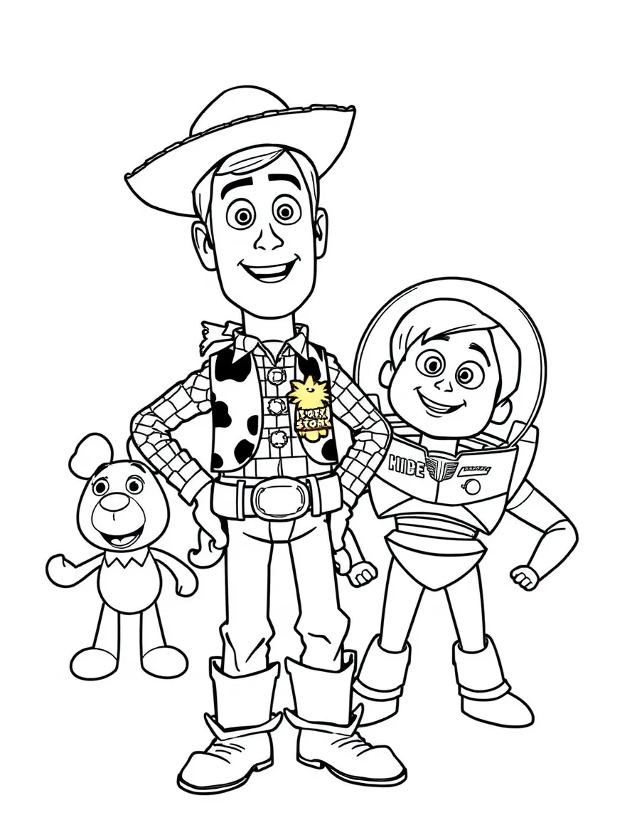 (Toy Story characters) Woody standing proudly.