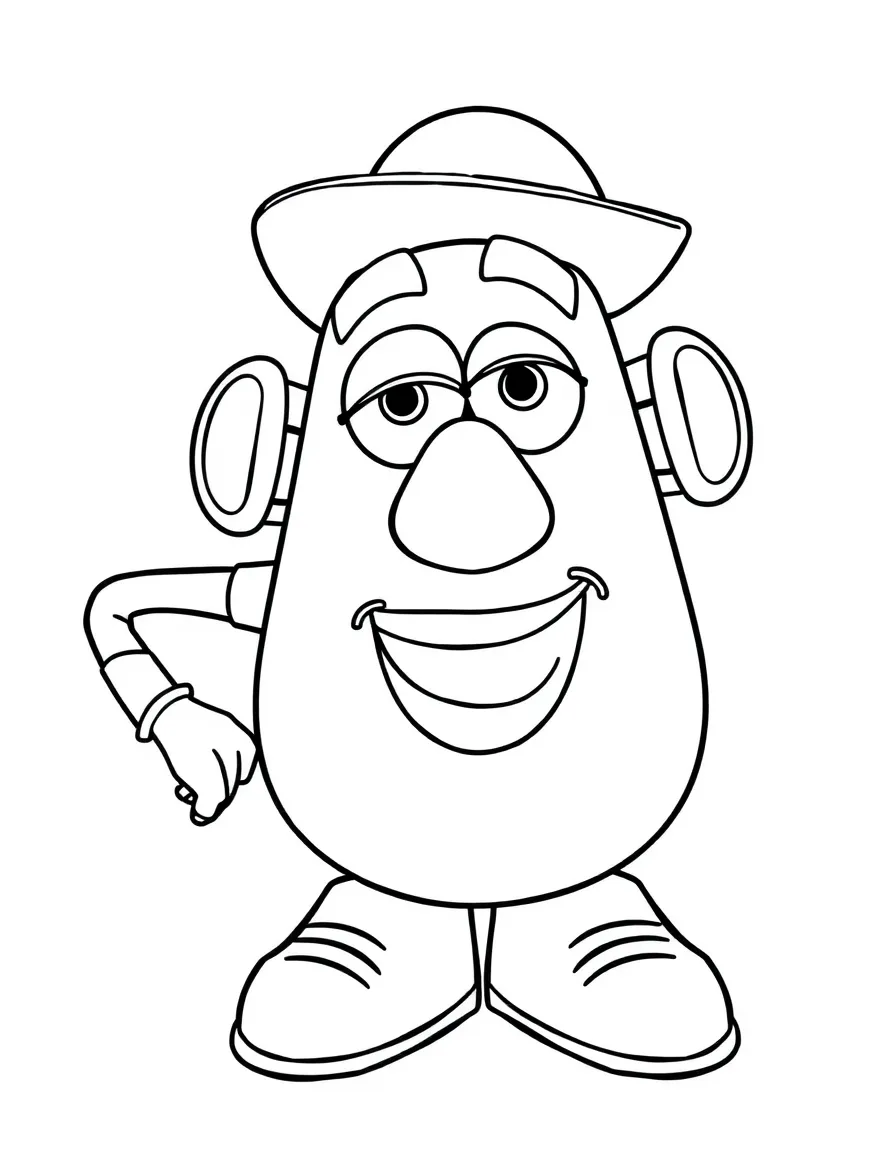 (Toy Story characters) Mr. Potato Head winking.