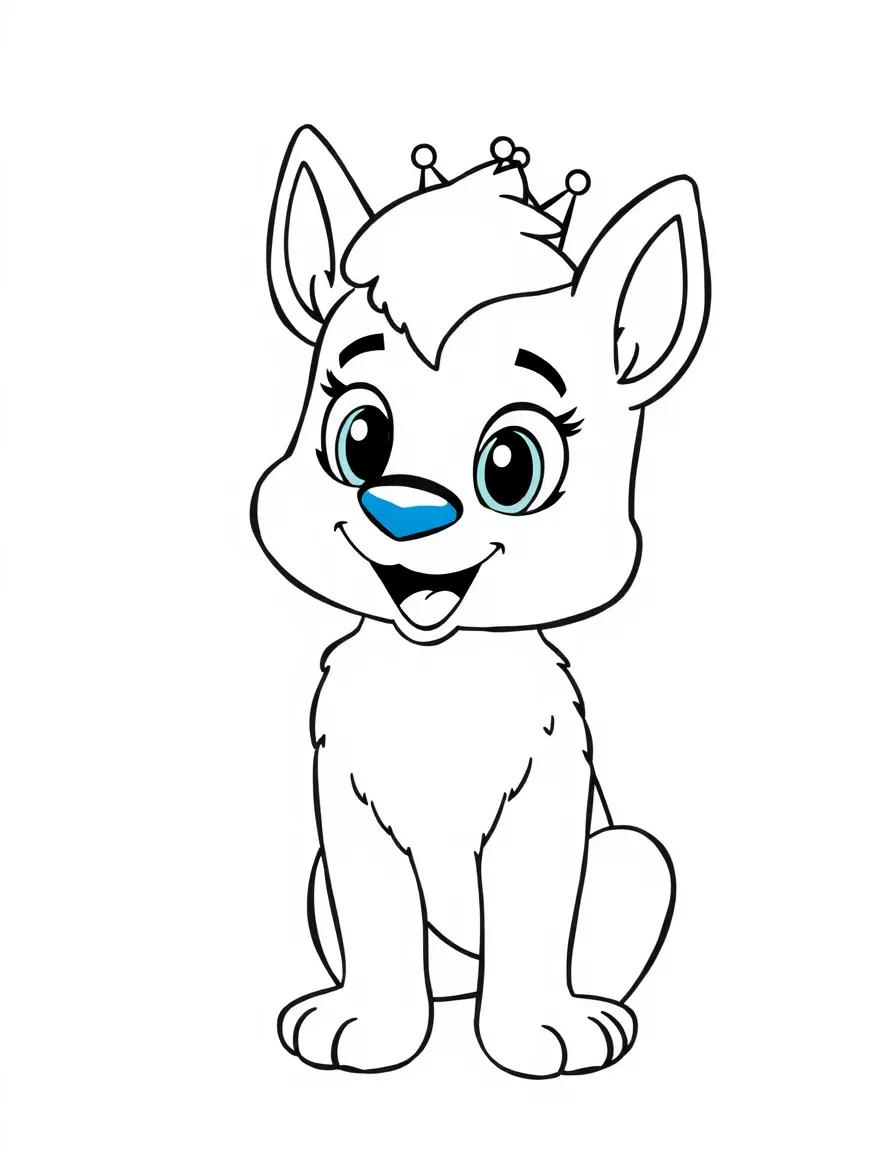 (Bluey TV show) Bluey wearing a crown.