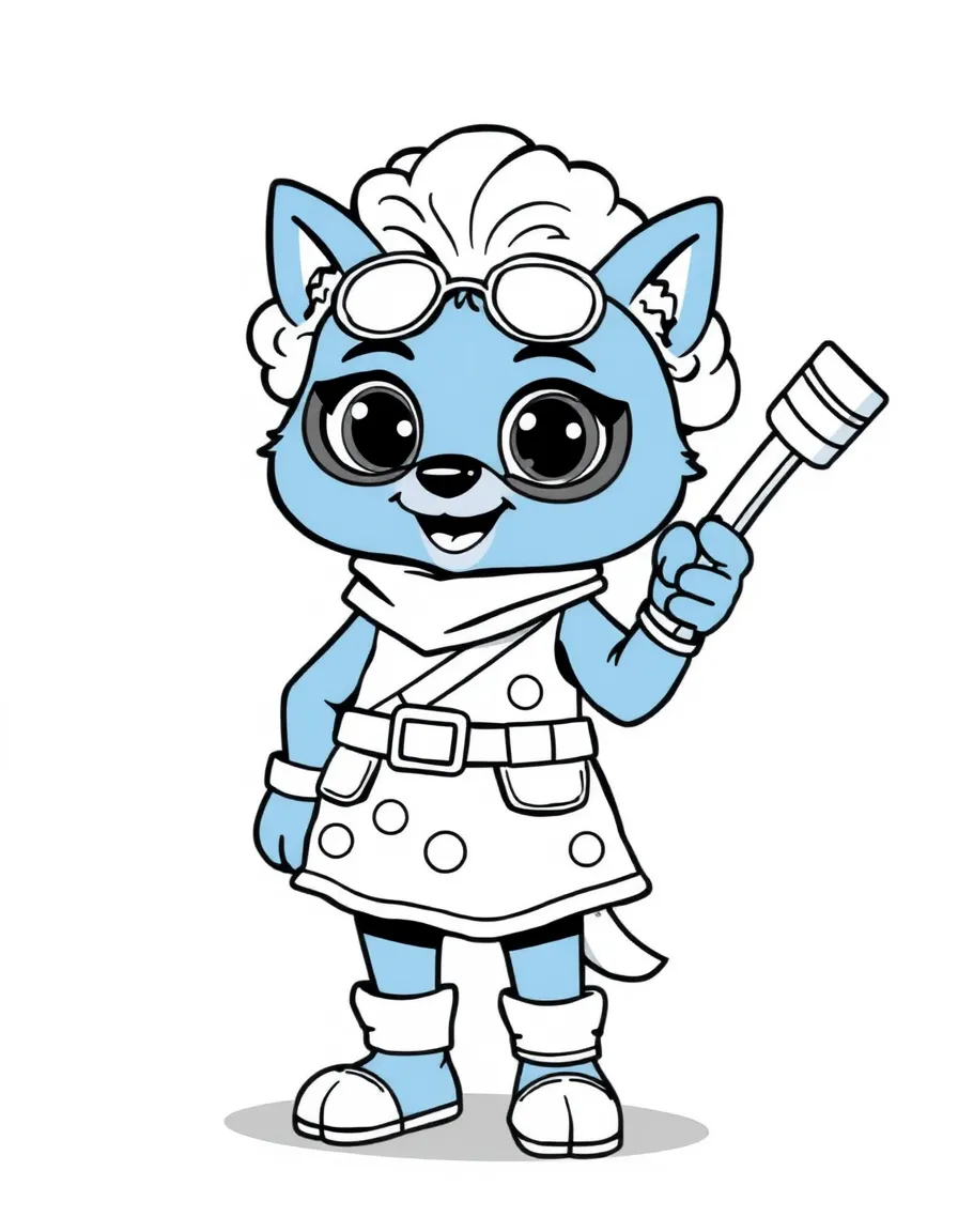 (Bluey TV show) Bandit dressed as a grannie.