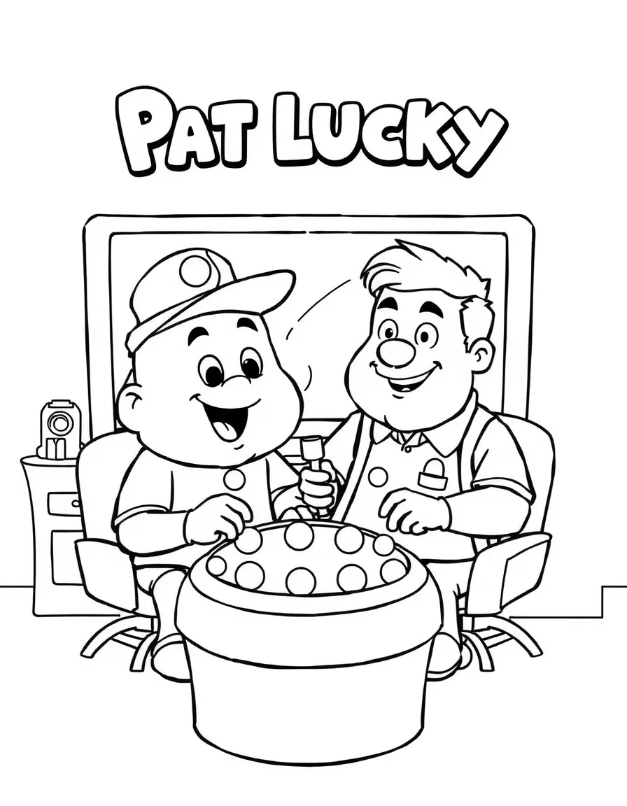 (Bluey TV show) Pat (Lucky's Dad) joining in a game.