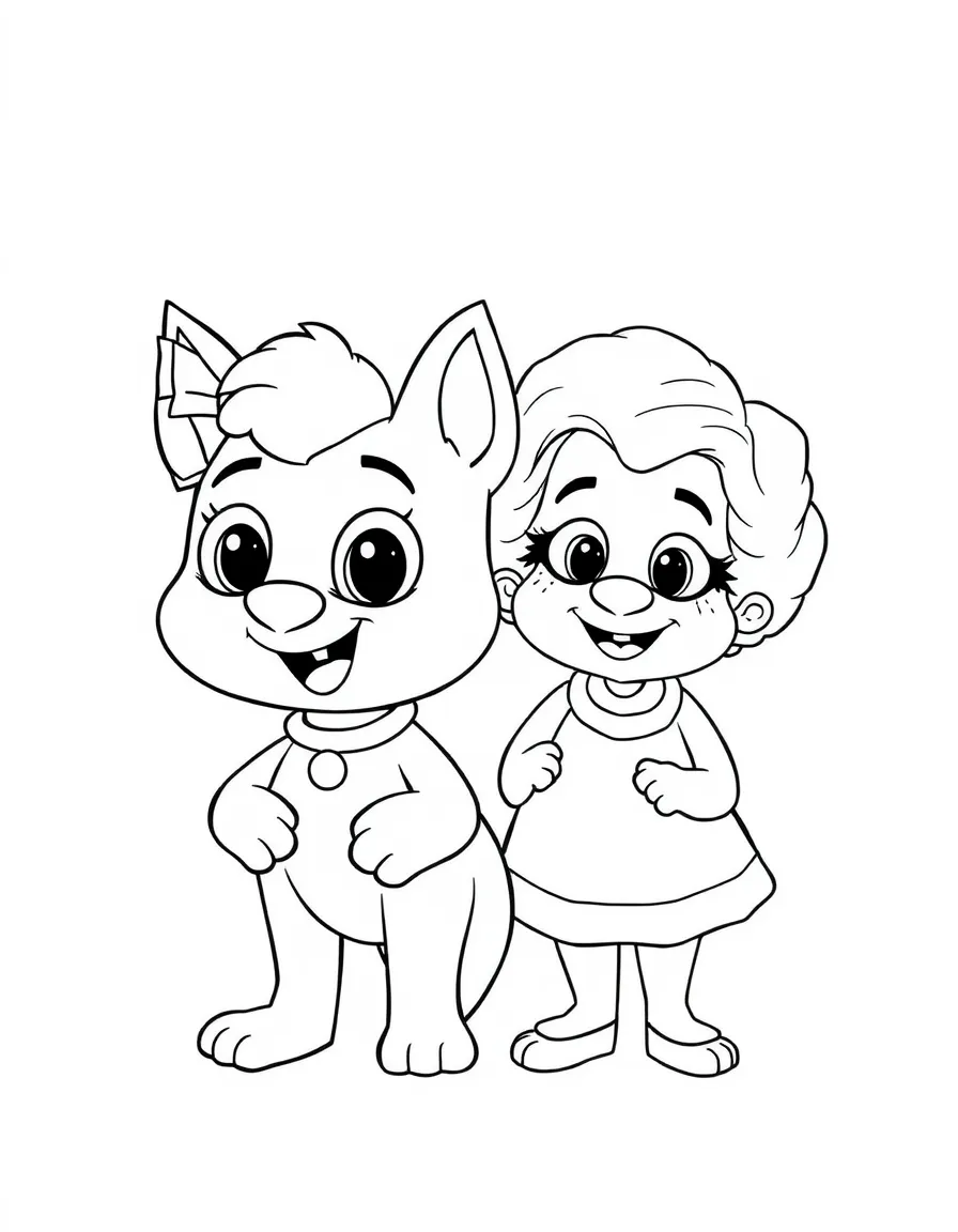 (Bluey TV show) Bluey and Granny Rita.