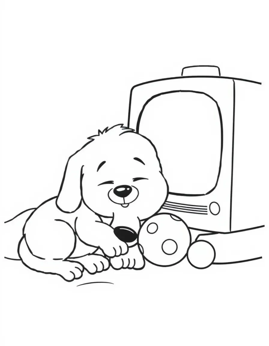 (Bluey TV show) Bluey and Bingo sleeping.