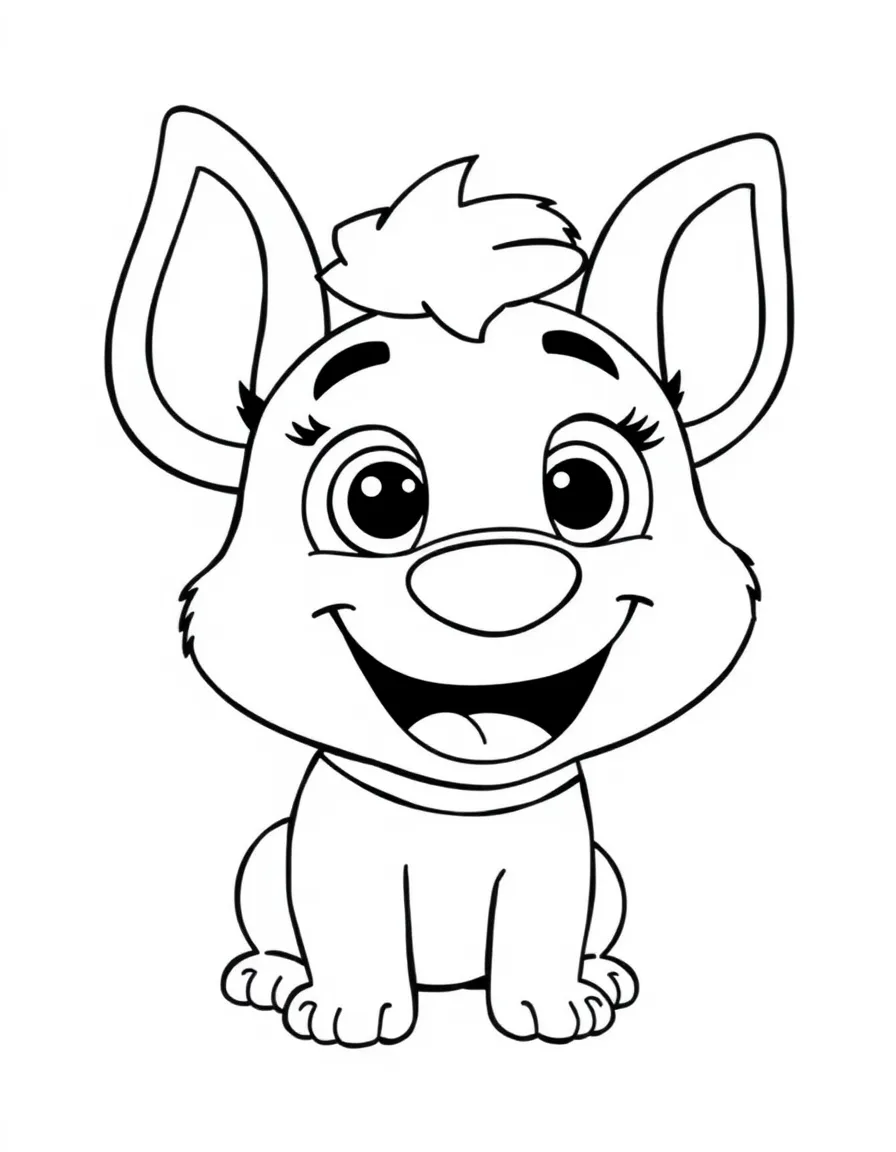 (Bluey TV show) Coco with a big smile.