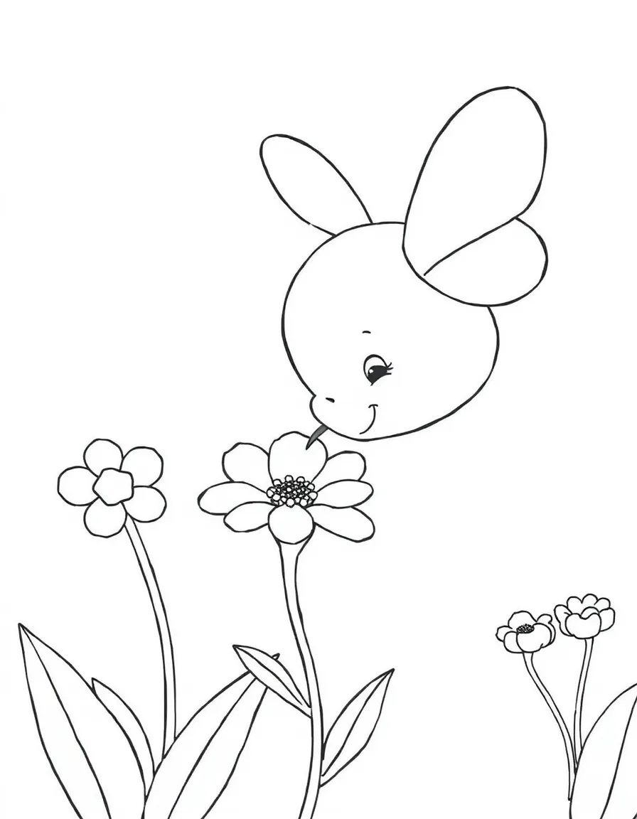(Bluey TV show) Honey smelling a flower.