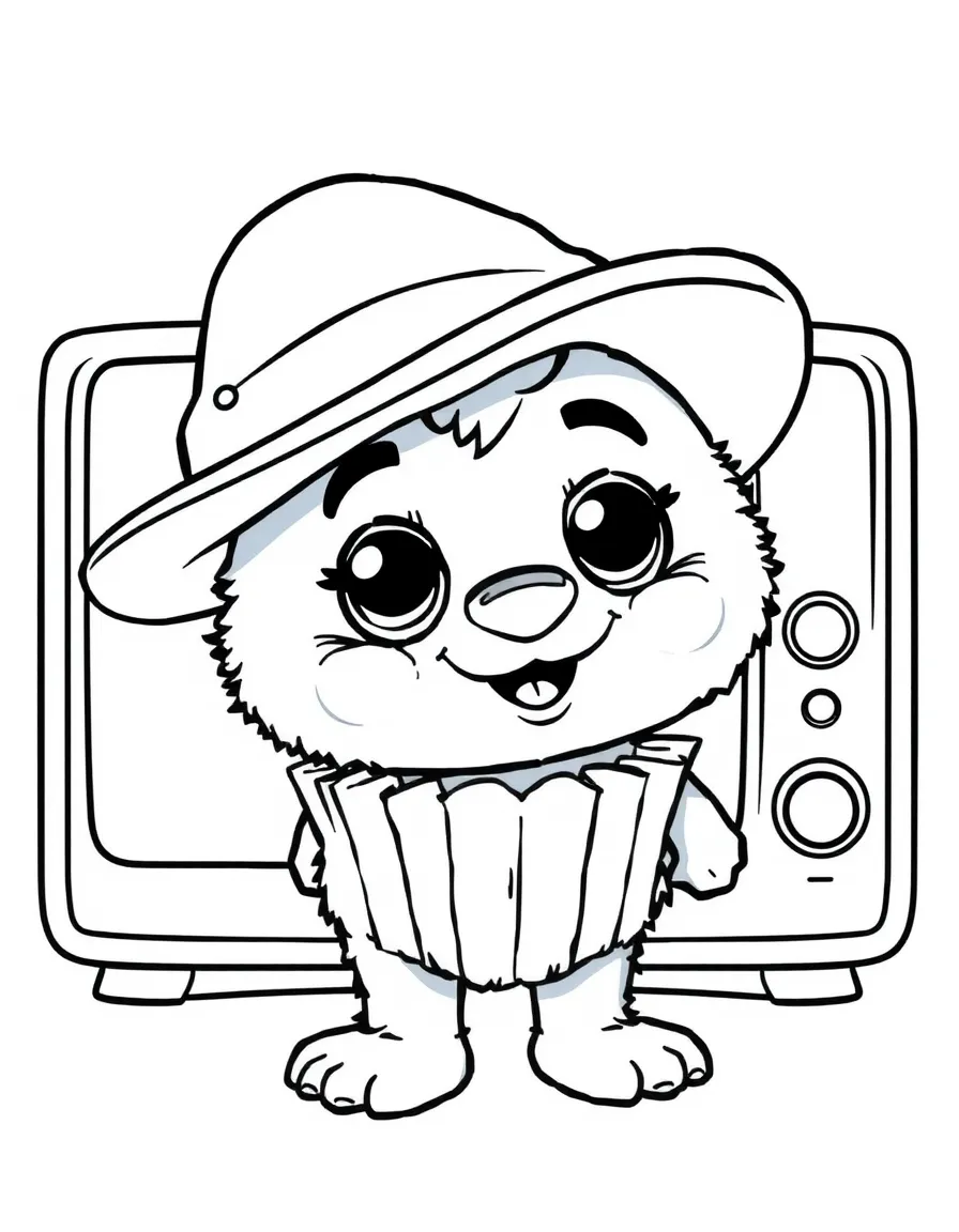 (Bluey TV show) Muffin with a big hat.